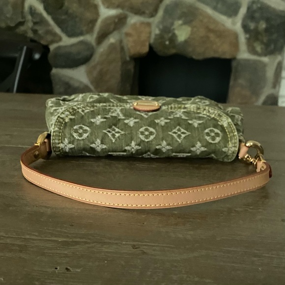 LOUIS VUITTON Mini Pleaty Monogram Denim Bag Vintage Jean Shoulder Bag 10 WOW - Picture 6 of 16